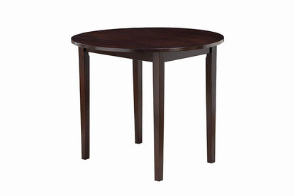 Ensemble de salle à manger Bucknell 3 pièces avec rallonge, couleur cappuccino et beige.