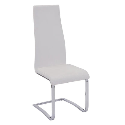 Chaises de salle à manger Montclair à dossier haut, noir et chrome (lot de 4)