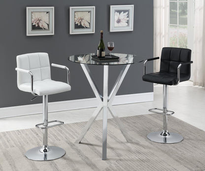 Tabouret de bar Palomar à hauteur réglable, noir et chrome