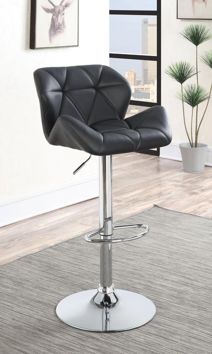 Tabourets de bar réglables Berrington, chromés et noirs (lot de 2)