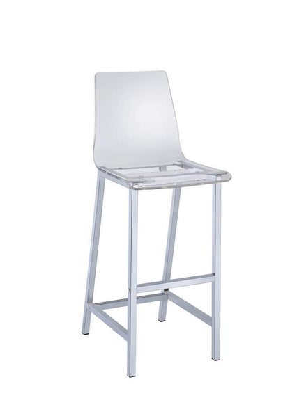 Tabourets de bar Juelia en chrome et acrylique transparent (lot de 2)
