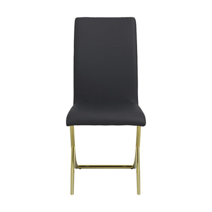 Carmelia Fauteuils d'appoint rembourrés, noir (lot de 4)