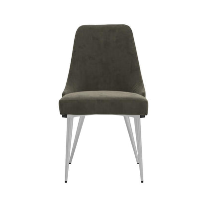 Chaises de salle à manger Cabianca à dossier incurvé, gris (lot de 2)