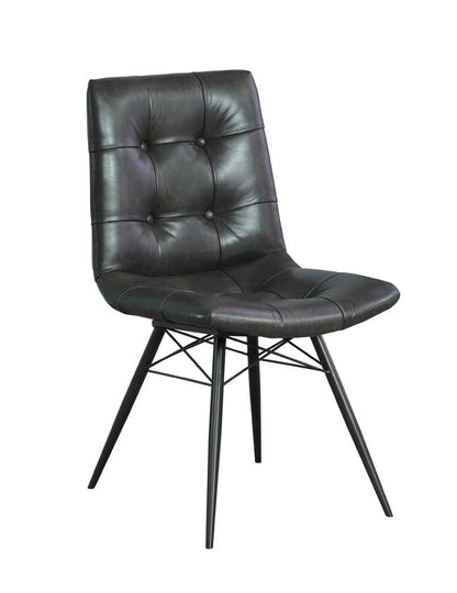 Chaises de salle à manger capitonnées Aiken, anthracite (lot de 4)