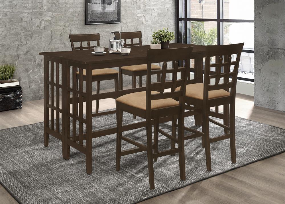 Tabourets de bar rembourrés Gabriel, couleur cappuccino et beige (lot de 2)