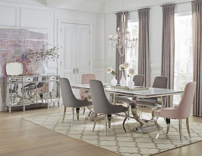 Chaises de salle à manger rembourrées avec accoudoirs partiels Antoine (lot de 2)