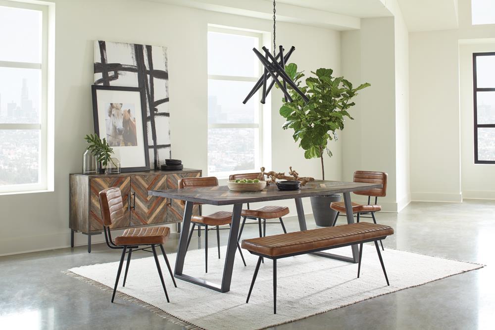 Fauteuils d'appoint rembourrés Misty, couleur camel et noir (lot de 2)
