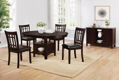 Lavon Fauteuils de salle à manger rembourrés, couleur espresso et noir (lot de 2)
