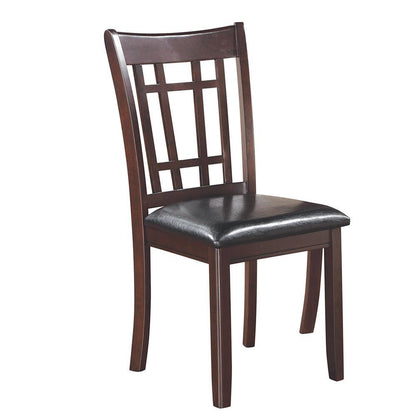 Lavon Fauteuils de salle à manger rembourrés, couleur espresso et noir (lot de 2)