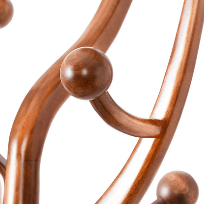 Porte-manteau sur pied en bois de caoutchouc imitation branche d'arbre avec 8 crochets - 62,2 cm L x 179,5 cm H