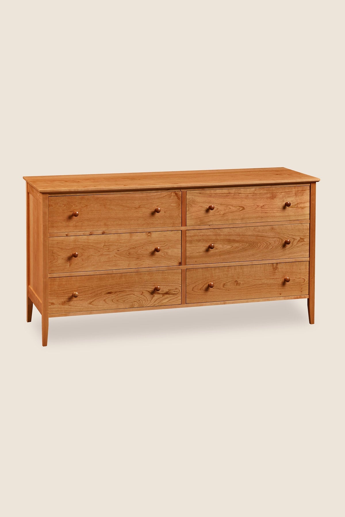 Commode Shaker à six tiroirs - Cerisier