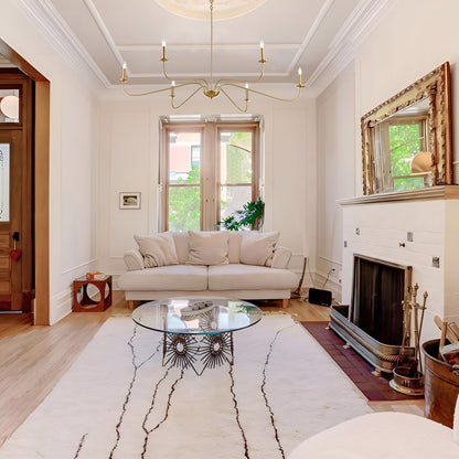 Luminaire classique français minimaliste à 6 lumières avec éclairage de type bougie