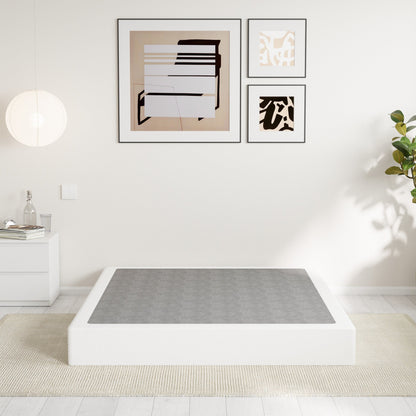 Ressort métallique à profil bas de 5 pouces, structure robuste avec revêtement gris.