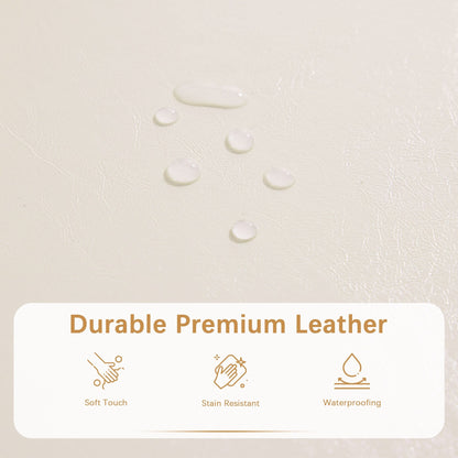 Ottoman rectangulaire de rangement recouvert de simili cuir - 50,3 x 17,50 x 18 pouces