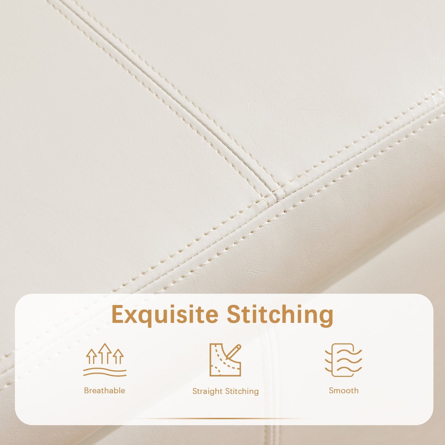 Ottoman rectangulaire de rangement recouvert de simili cuir - 50,3 x 17,50 x 18 pouces