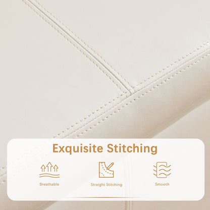 Ottoman rectangulaire de rangement recouvert de simili cuir - 50,3 x 17,50 x 18 pouces