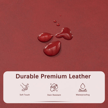 Ottoman rectangulaire de rangement recouvert de simili cuir - 50,3 x 17,50 x 18 pouces