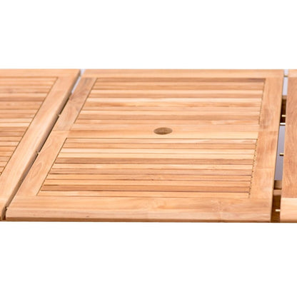 Ensemble de repas de patio d'extérieur Amazonia en teck FSC certifié, 11 pièces - 10 places - 11 pièces