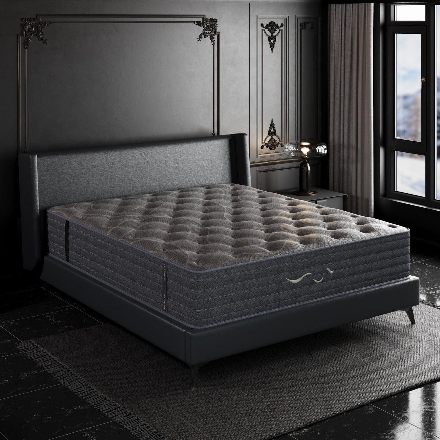 Matelas hybride double face SweDrea de 35 cm (14 po) de luxe – Fermeté moyenne/ferme avec les certifications CertiPUR-US, SGS et OEKO-TEX