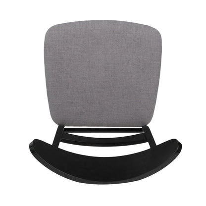 Chaise de salle à manger Abrielle en bois d'hévéa rembourrée, style moderne du milieu du siècle (lot de 2) par Christopher Knight Home