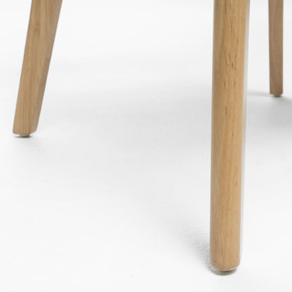 Chaise de salle à manger Abrielle en bois d'hévéa rembourrée, style moderne du milieu du siècle (lot de 2) par Christopher Knight Home