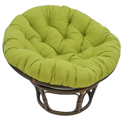 Fauteuil Papasan en rotin Bali de 107 cm avec coussin en toile twill
