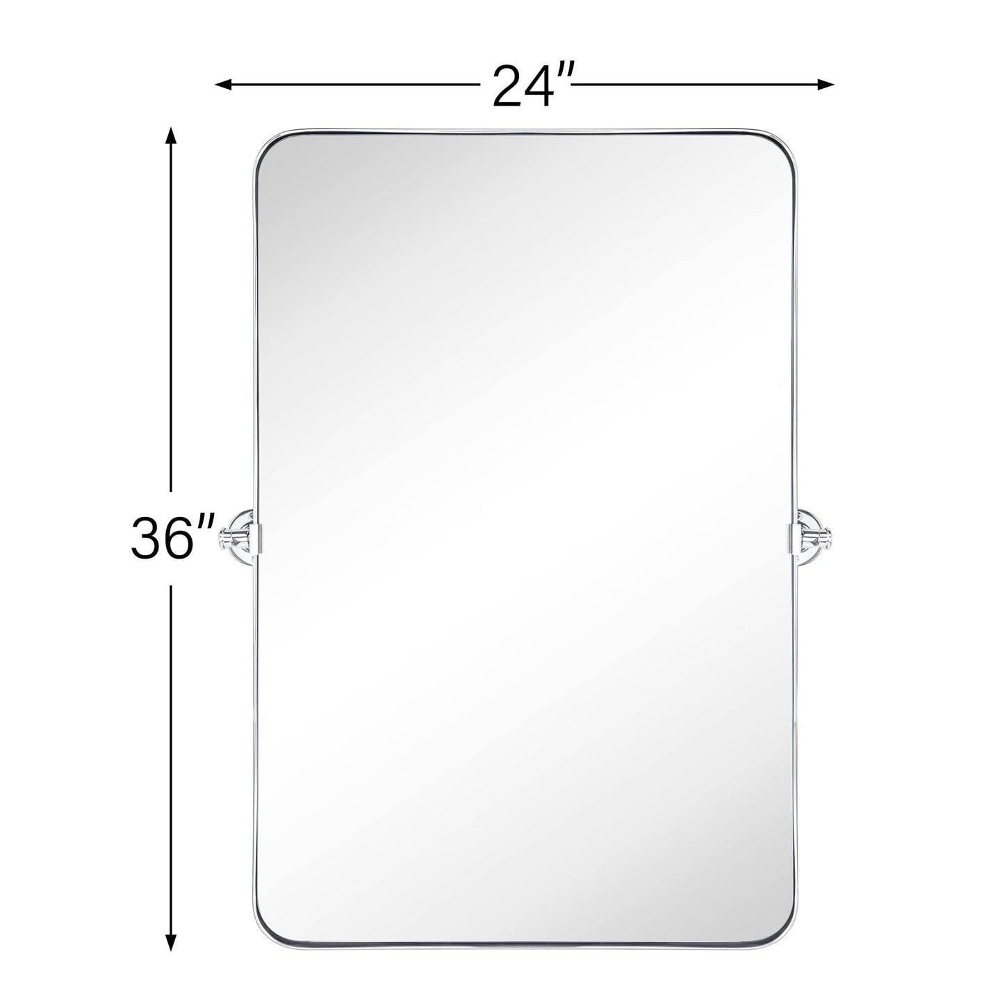 TEHOME Jonathan Miroir mural rectangulaire pivotant et inclinable en métal