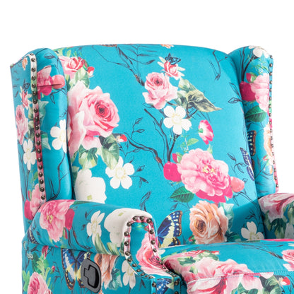 Lot de 2 chaises inclinables à bascule pivotantes à commande manuelle avec dossier inclinable, motif, 73,7 cm de largeur.