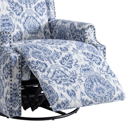 Lot de 2 chaises inclinables à bascule pivotantes à commande manuelle avec dossier inclinable, motif, 73,7 cm de largeur.