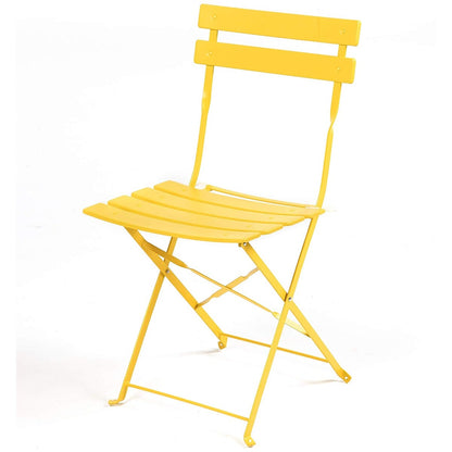 Ensemble de bistro pliable en métal 3 pièces, ensemble de conversation résistant aux intempéries pour l'intérieur et l'extérieur, pour patio, jardin, cour.