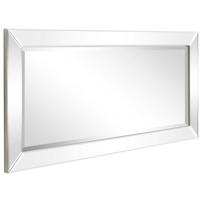 Miroir rectangulaire biseauté transparent haute définition à fixer au mur pour salle de bain, meuble-lavabo, chambre à coucher, 3 tailles