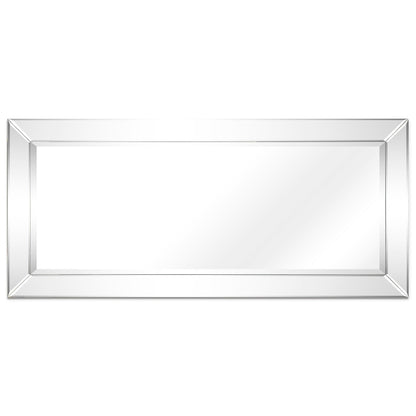 Miroir rectangulaire biseauté transparent haute définition à fixer au mur pour salle de bain, meuble-lavabo, chambre à coucher, 3 tailles