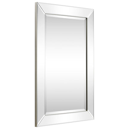 Miroir rectangulaire biseauté transparent haute définition à fixer au mur pour salle de bain, meuble-lavabo, chambre à coucher, 3 tailles