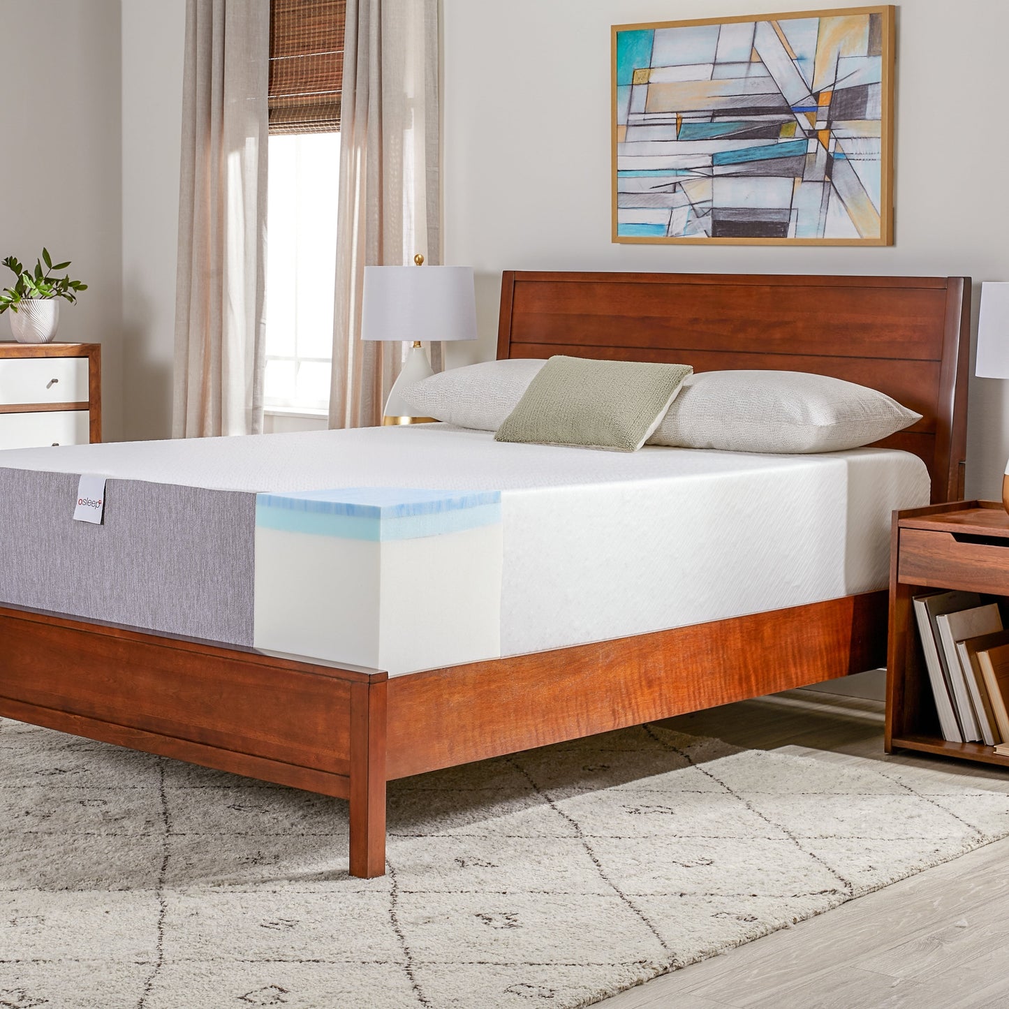 Matelas Select Luxury en mousse à mémoire de forme au gel, 14 pouces, fermeté moyenne.