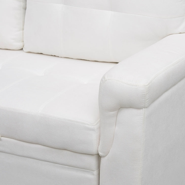 Canapé d'angle réversible avec lit escamotable, chaise longue avec rangement intégré, pieds robustes,