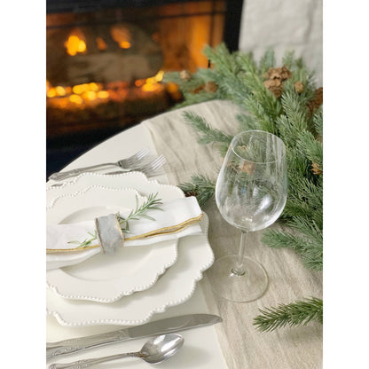 Assiette de dîner blanche à pois rouges Red Vanilla 11 (lot de 6)