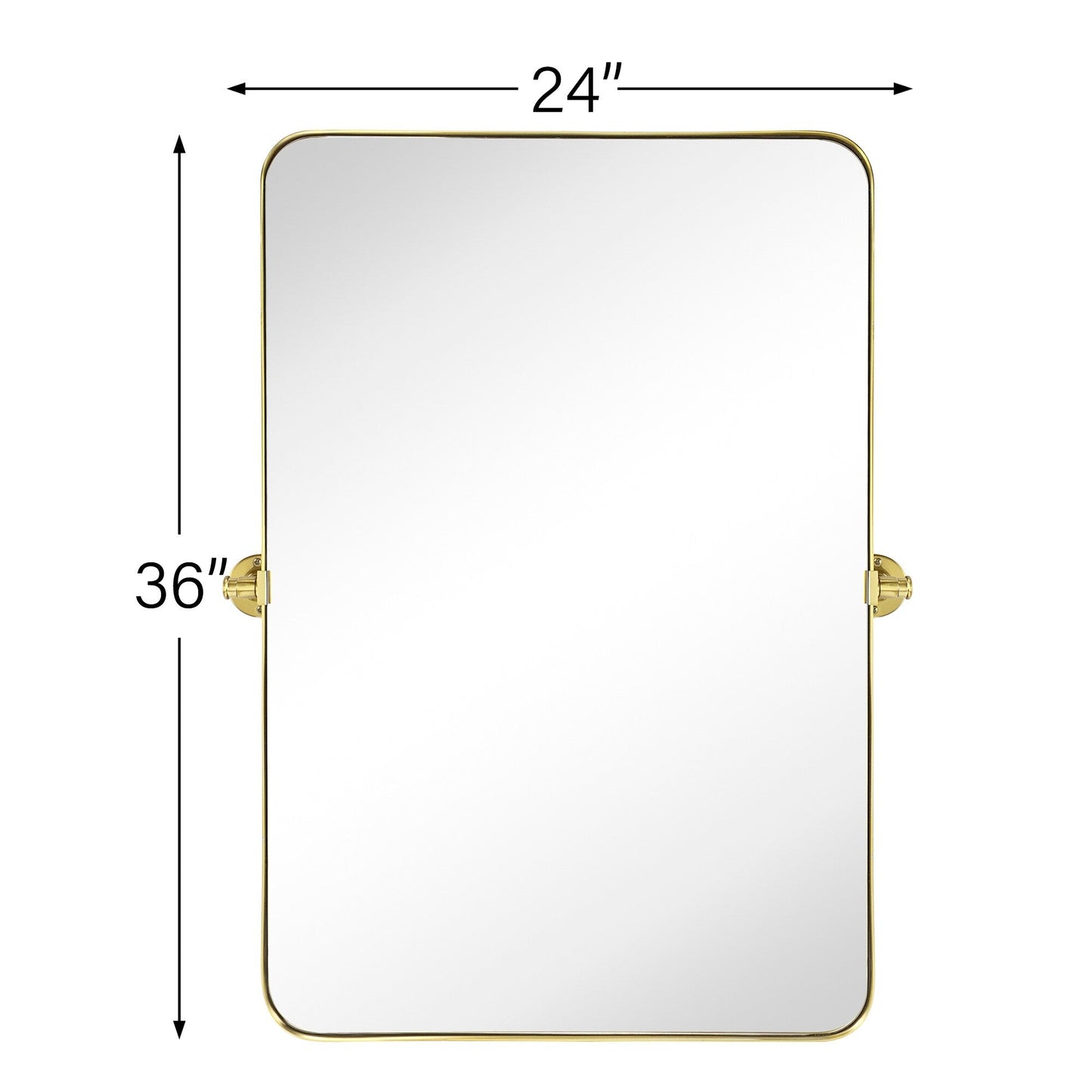 TEHOME Jonathan Miroir mural rectangulaire pivotant et inclinable en métal