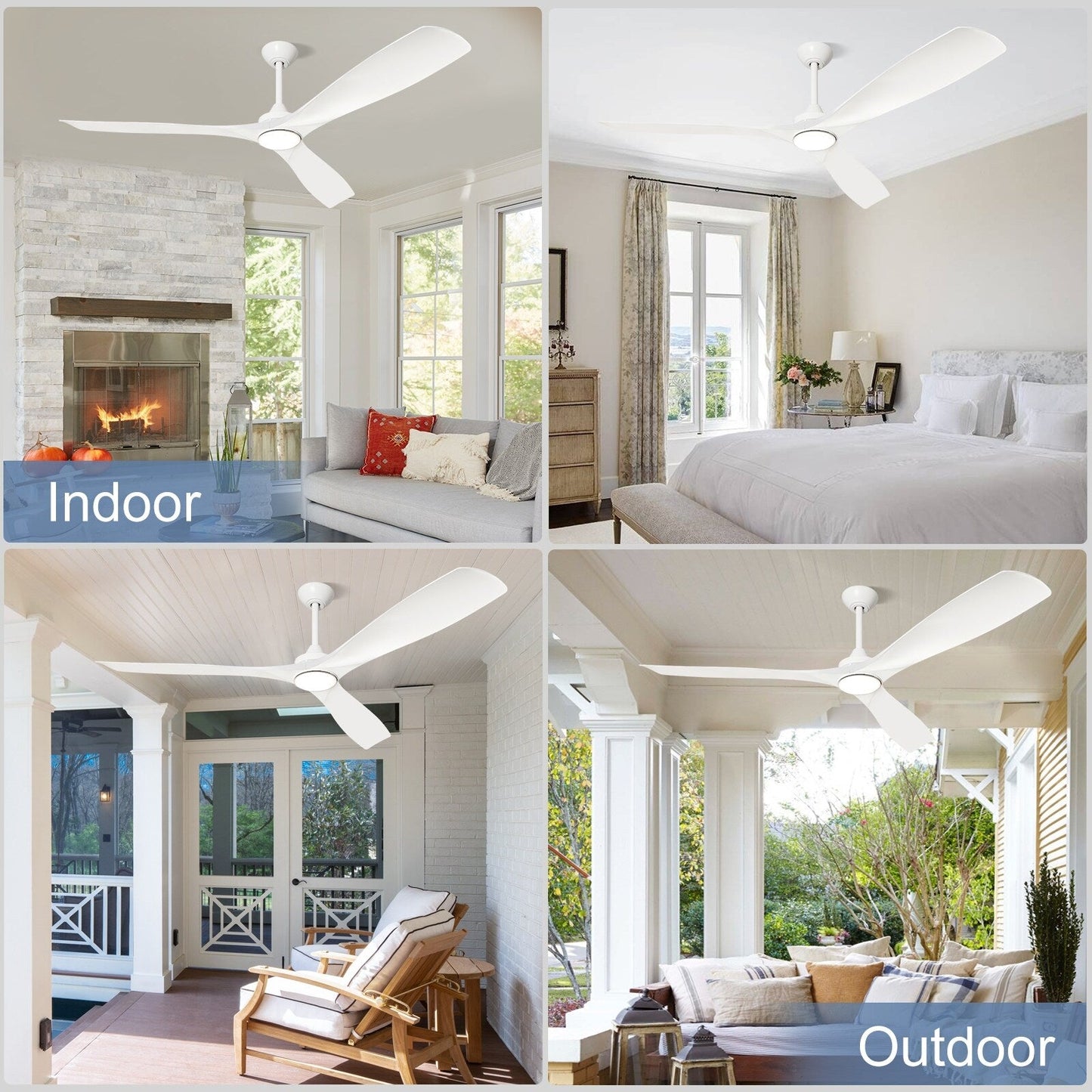 Ventilateur de plafond à télécommande avec éclairage, à encastrer