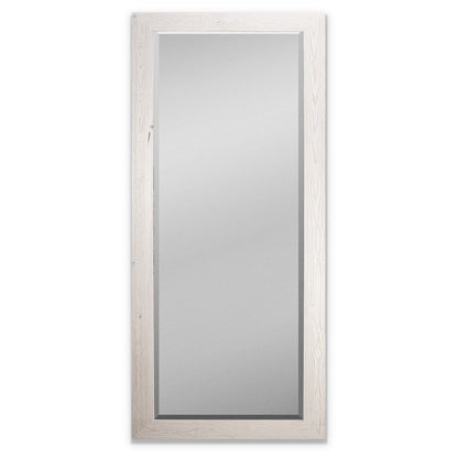 Grand miroir en bois de grange - Blanc vieilli - 62X27