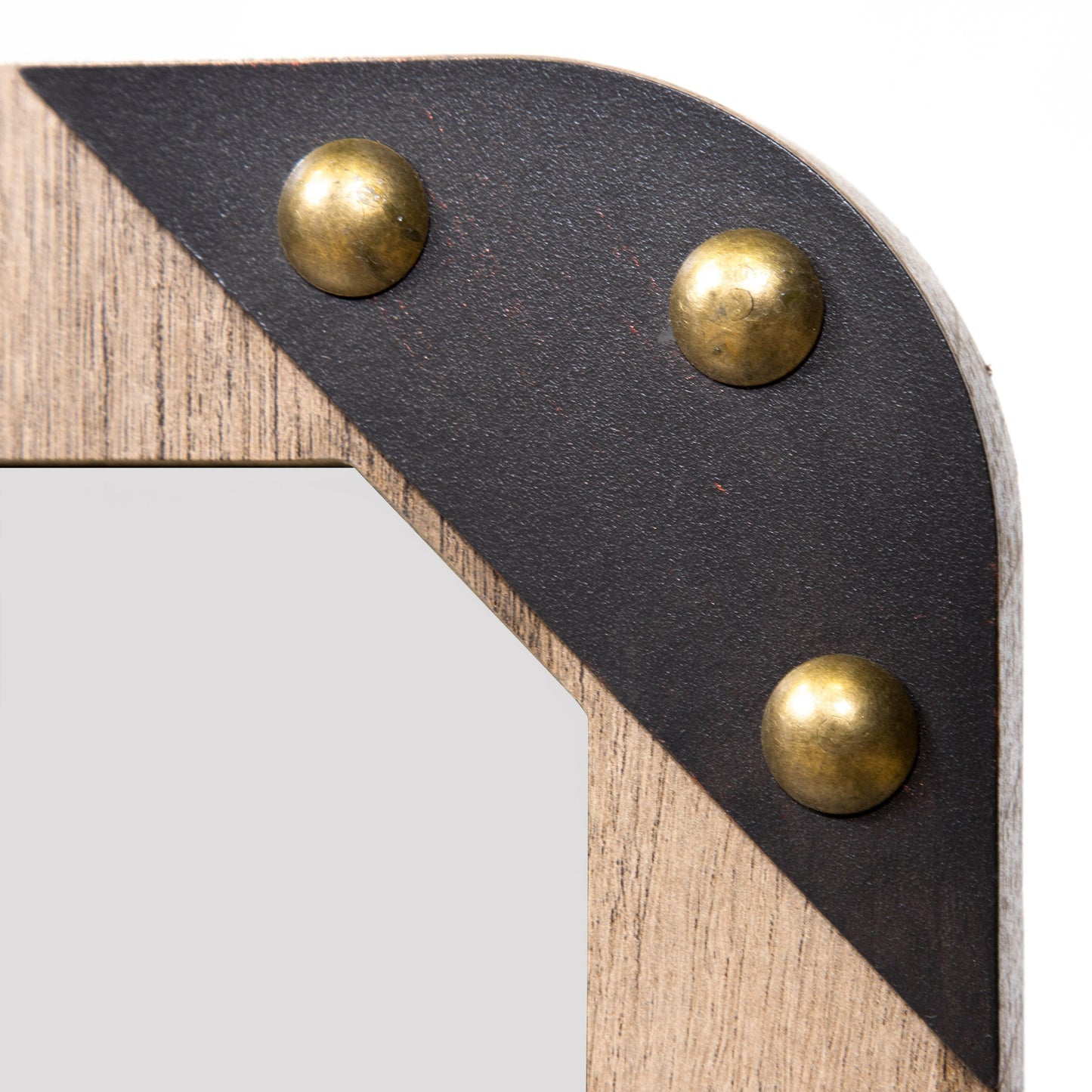 Miroir mural suspendu en métal Revo Industrial de 78 cm (31 pouces) de Furniture of America