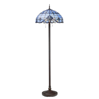 Lampe de sol River of Goods Allistar en verre teinté et résine, 3 lumières, 163 cm de haut - 51L x 51l x 163H