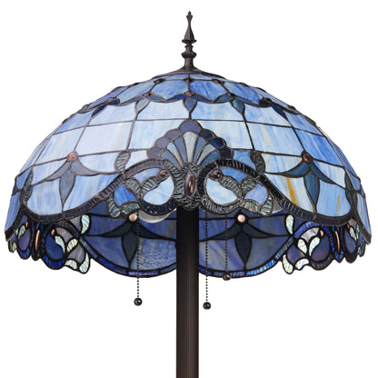Lampe de sol River of Goods Allistar en verre teinté et résine, 3 lumières, 163 cm de haut - 51L x 51l x 163H