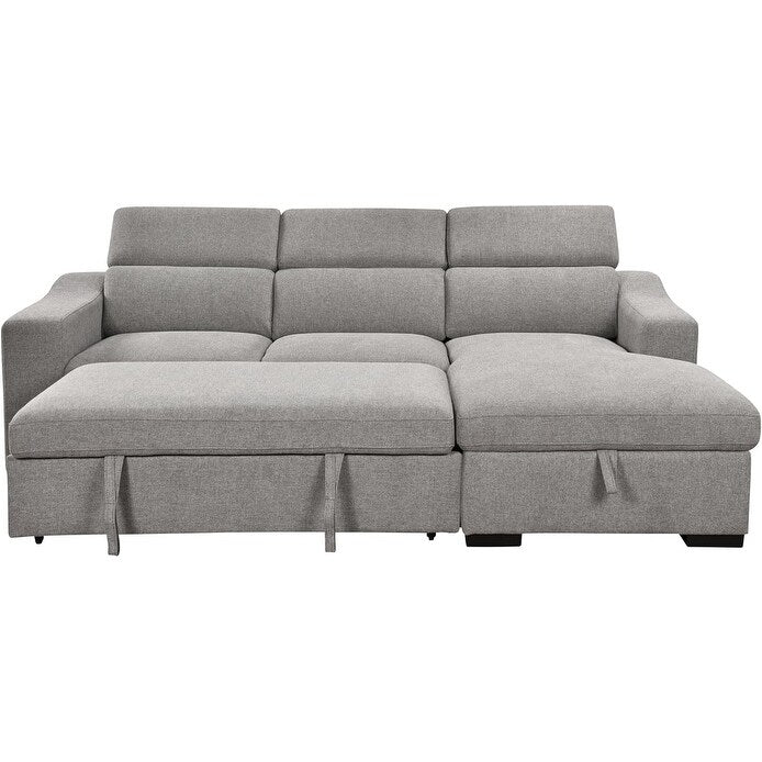 Roomfitters 103 Canapé Sectionnel Convertible avec Chaise Longue de Rangement, Appuie-Têtes Réglables, Canapé d'Angle Couchage en Forme de L
