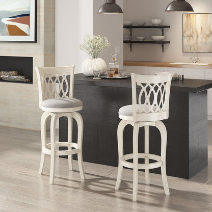 Tabouret de bar pivotant Rovinj avec dossier incurvé