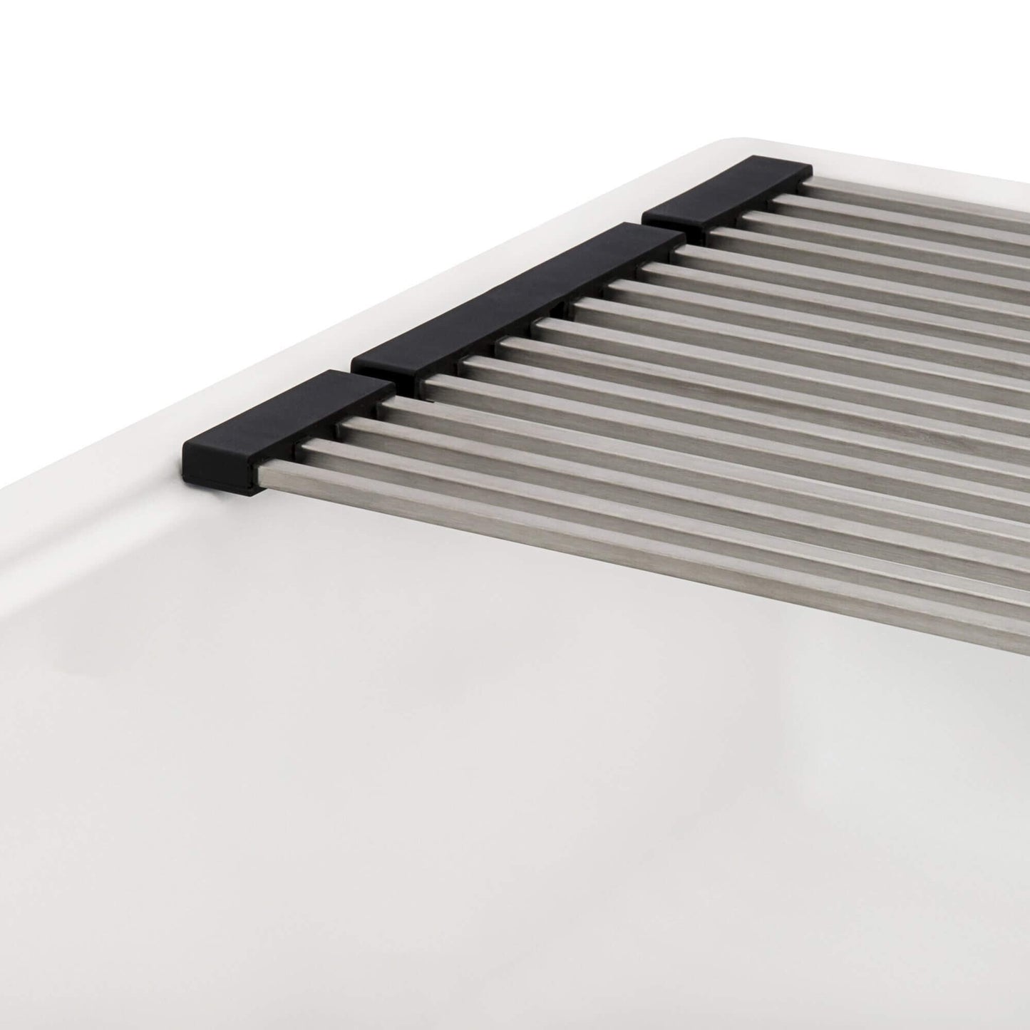 Ruvati Lavabo de buanderie à encastrer sous plan de travail Workstation Warm White en epiRock de 25 pouces - RVG2321WB