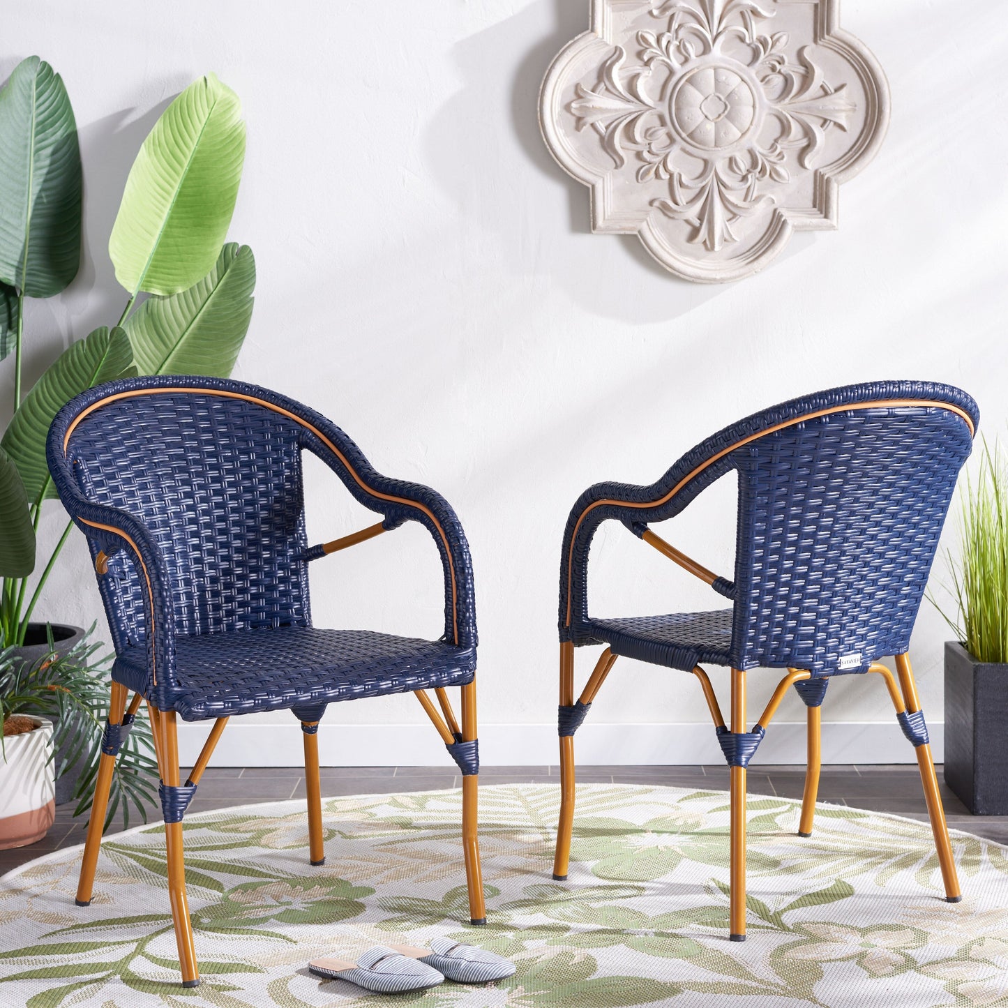 Fauteuil à accoudoirs SAFAVIEH Doreth (lot de 2) - 58,4 x 91,4 x 63,5 cm (LxlxH)