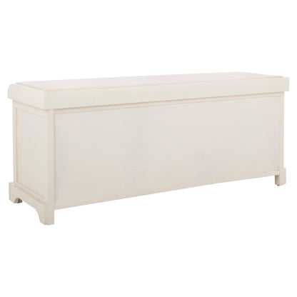 Banc de rangement SAFAVIEH Eola gris/blanc - 47 x 16,1 x 19,9 - 47Lx16Px20H