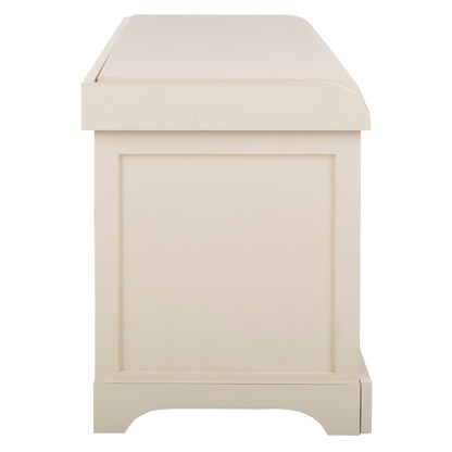 Banc de rangement SAFAVIEH Eola gris/blanc - 47 x 16,1 x 19,9 - 47Lx16Px20H