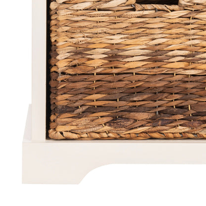 Banc-pouf SAFAVIEH Euphemia en osier brun - 85 x 41 x 50 cm - 86L x 41P x 50H