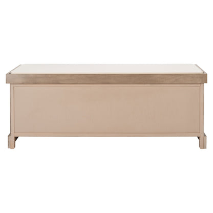 Banc de rangement avec 3 tiroirs et coussin SAFAVIEH Fiorello - 120 L x 38 l x 48 h - 120Lx38Lx48H